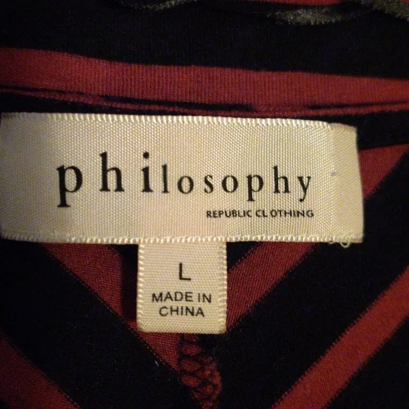 Philosophy Asymmetric Tunic 80s Rock Aesthetics Grunge Size L - Picture 3 of 5